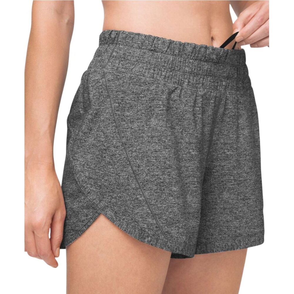 Lululemon Track That Short Mid Rise 5" Heather Lux Multi Black